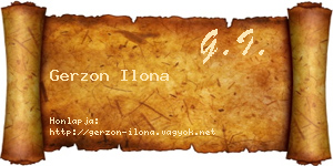 Gerzon Ilona névjegykártya